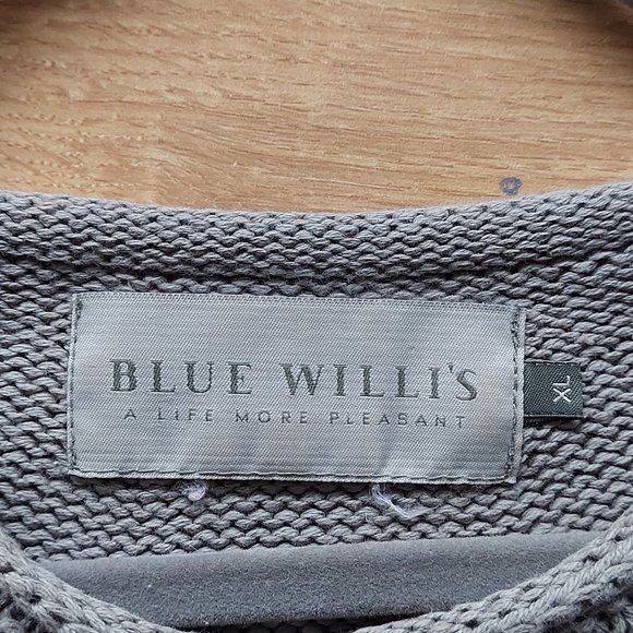 Blue Willis Knit Zip-up Sweater - Picture 4 of 10